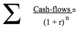 Discounted Cash-Flows valuation formula